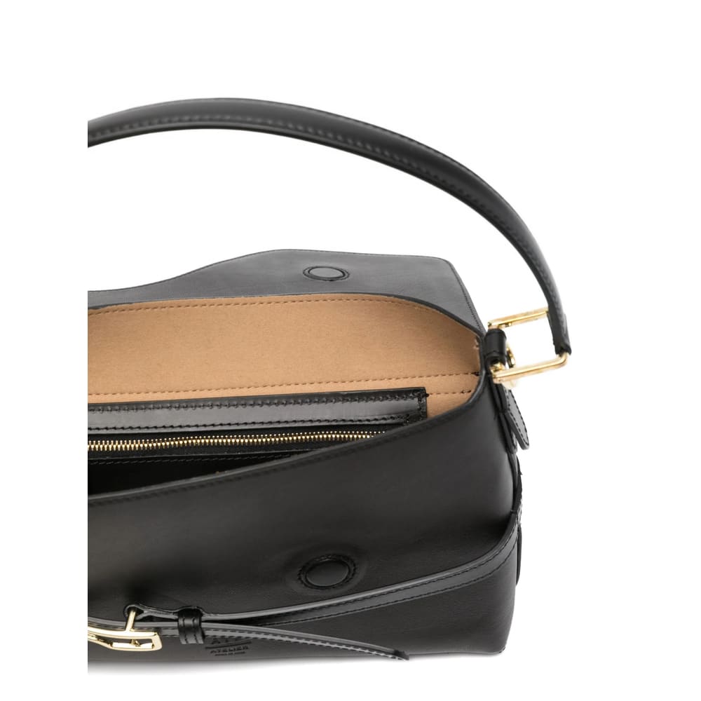 Atp Atelier Lierna Leather Shoulder Bag In Black