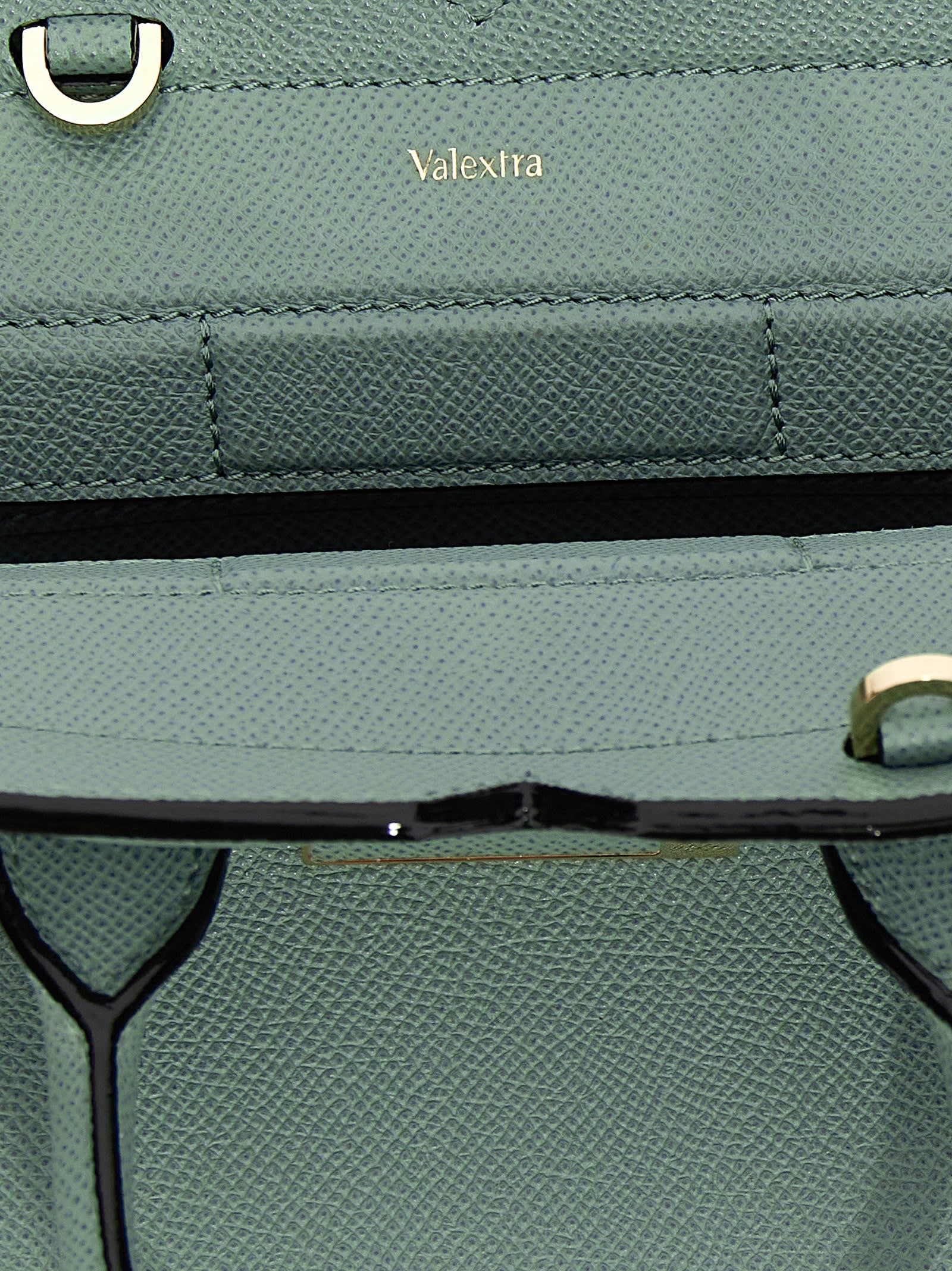 Valextra Milano Micro Handbag In Veu