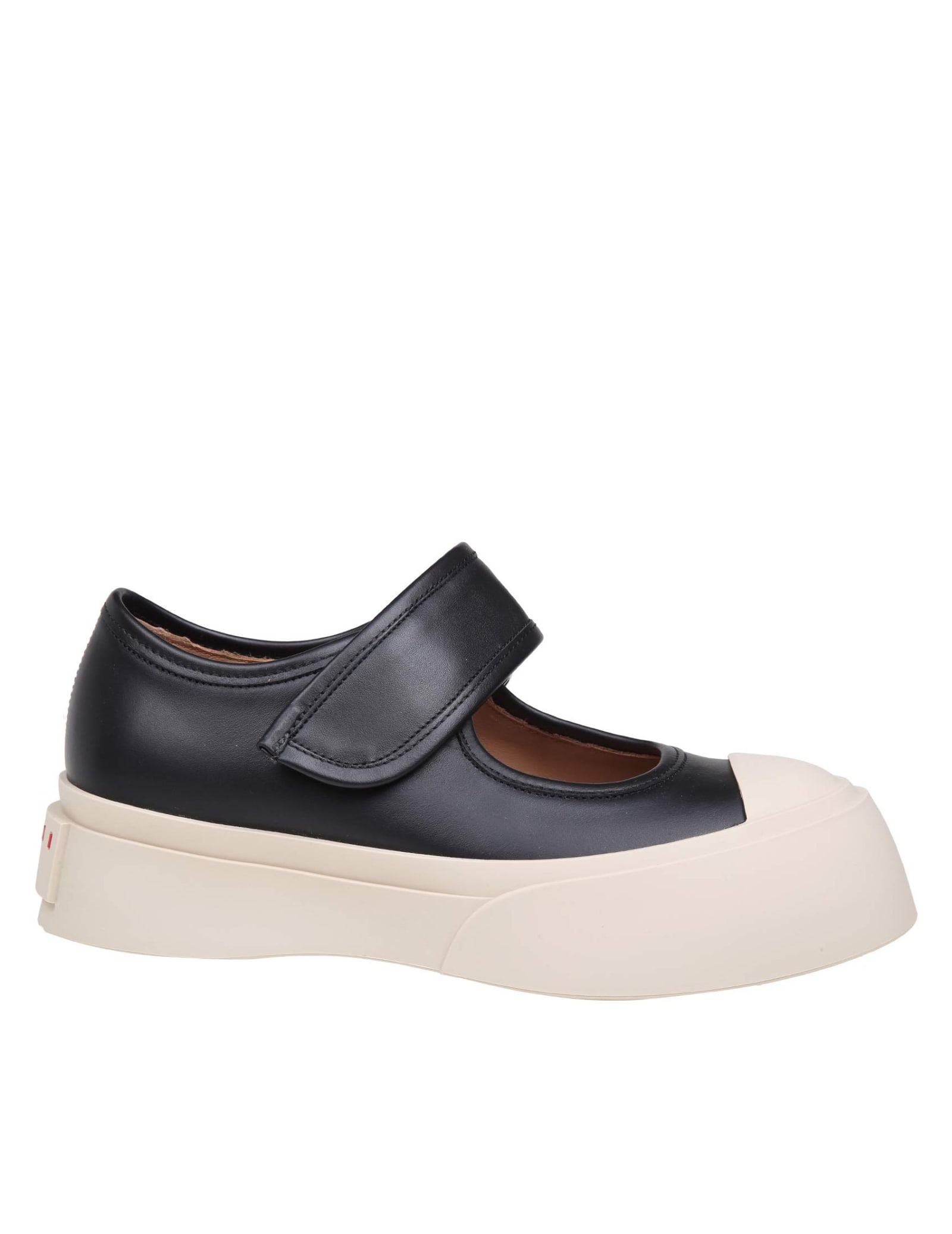 Shop Marni Mary Jane In Black Leather