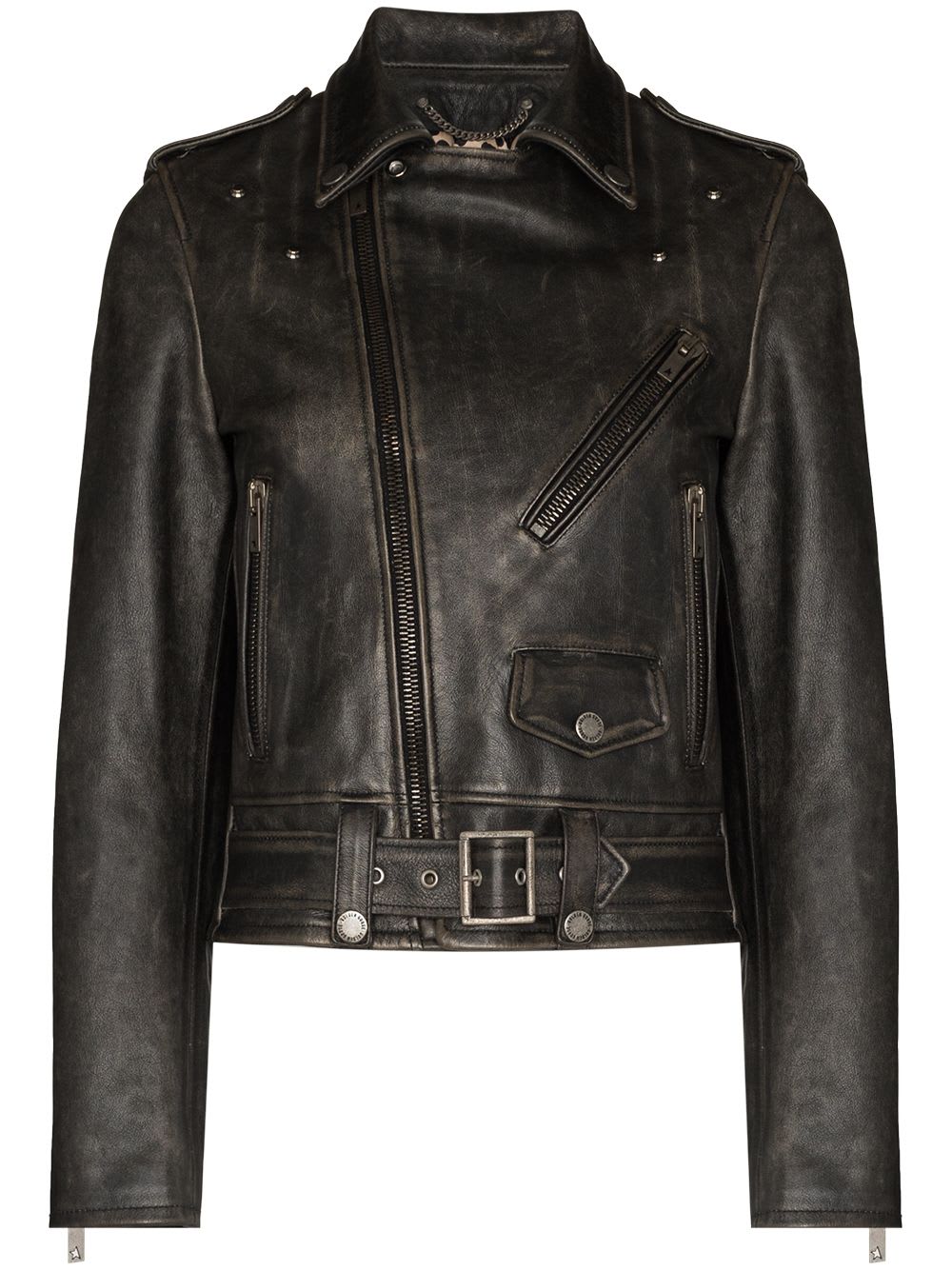 Golden Goose Golden W`s Chiodo Jacket Distressed Bull Leather