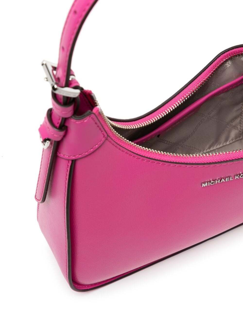 Shop Michael Michael Kors Fuchsia Pink Wilma Shoulder Bag In Leather Woman