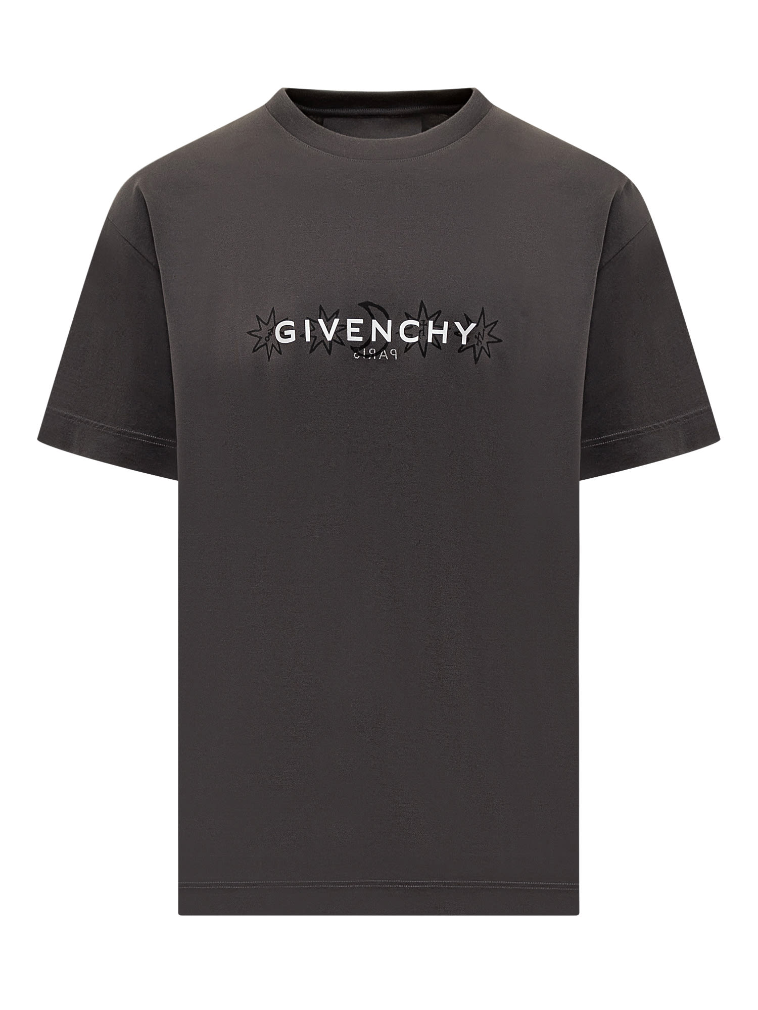 Shop Givenchy T-shirt With Logo And Tarot Print In Rosewood