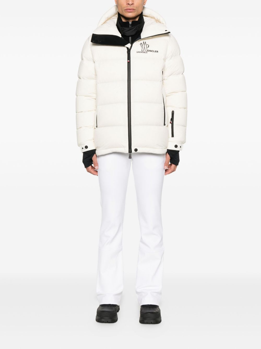 Moncler Grenoble Hooded Zip-fastening Jacket In White
