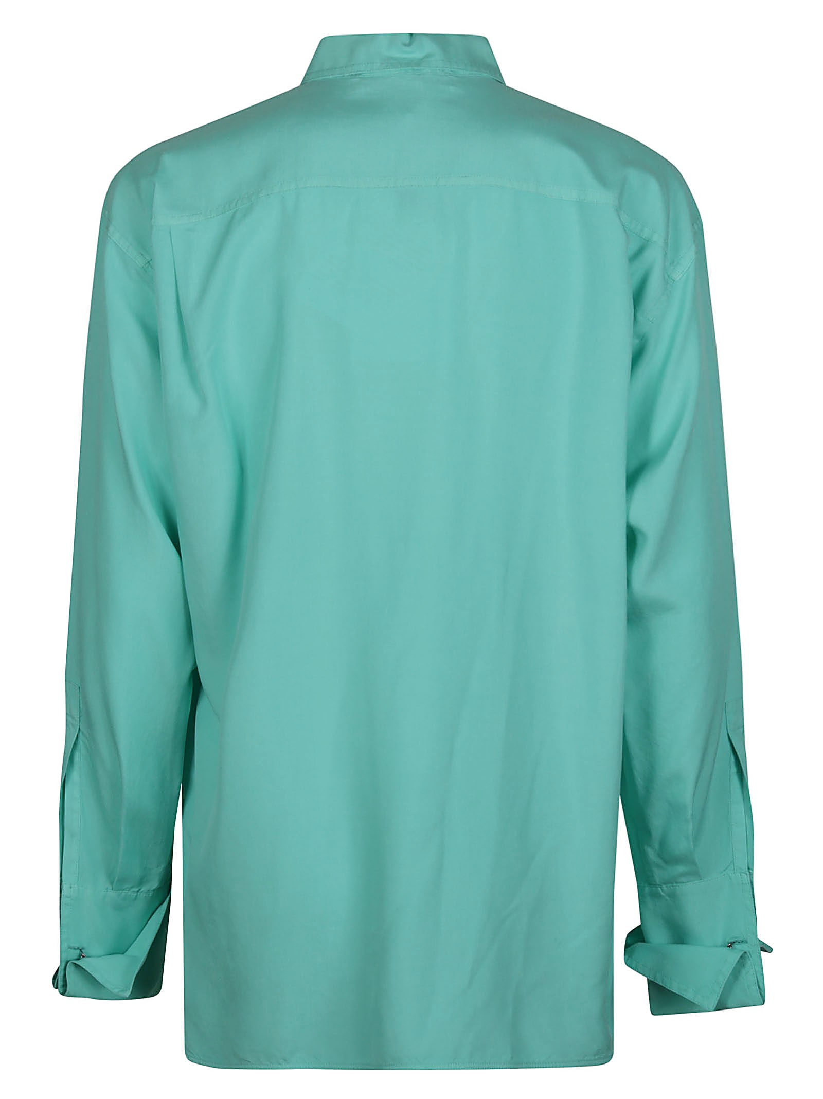 Shop Max Mara Affetto1234 Long Sleeve Shirt In Turchese