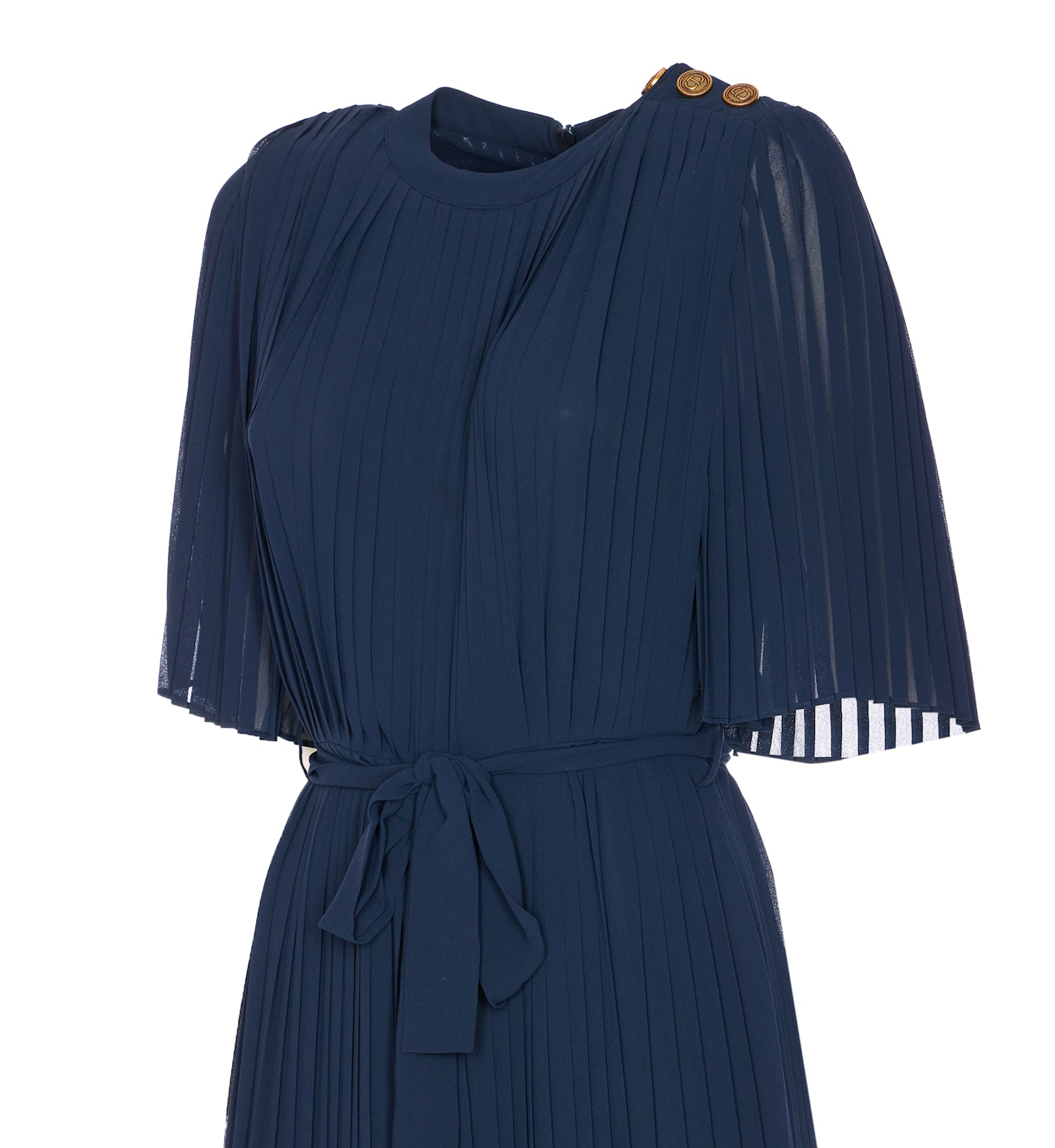 Shop Twinset Pleated Suit In Blue
