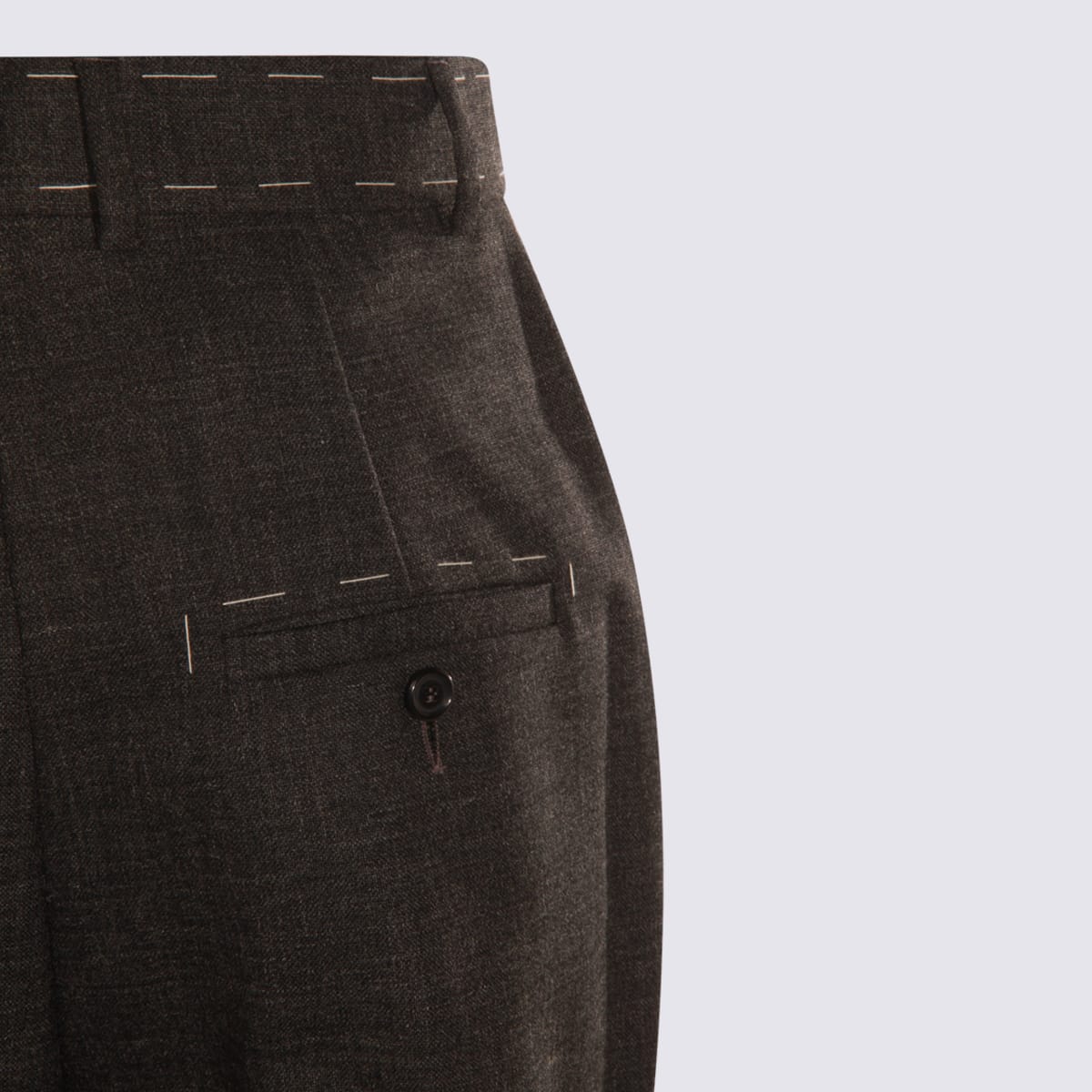 Moschino Tailored Grey Trousers With High Waist In Gray