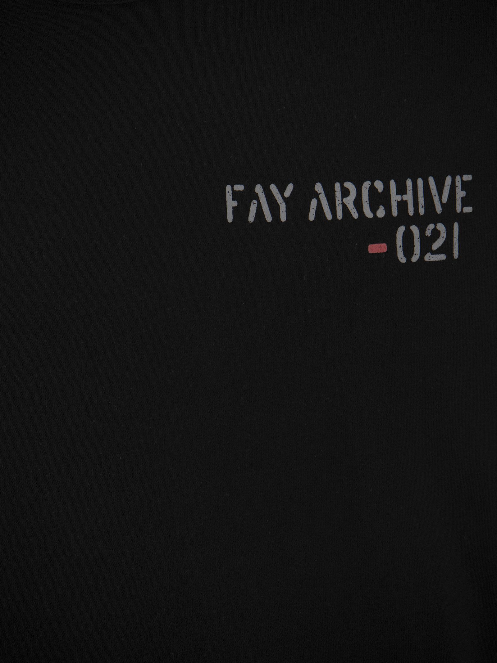 Shop Fay Crew-neck T-shirt With Logo In Black