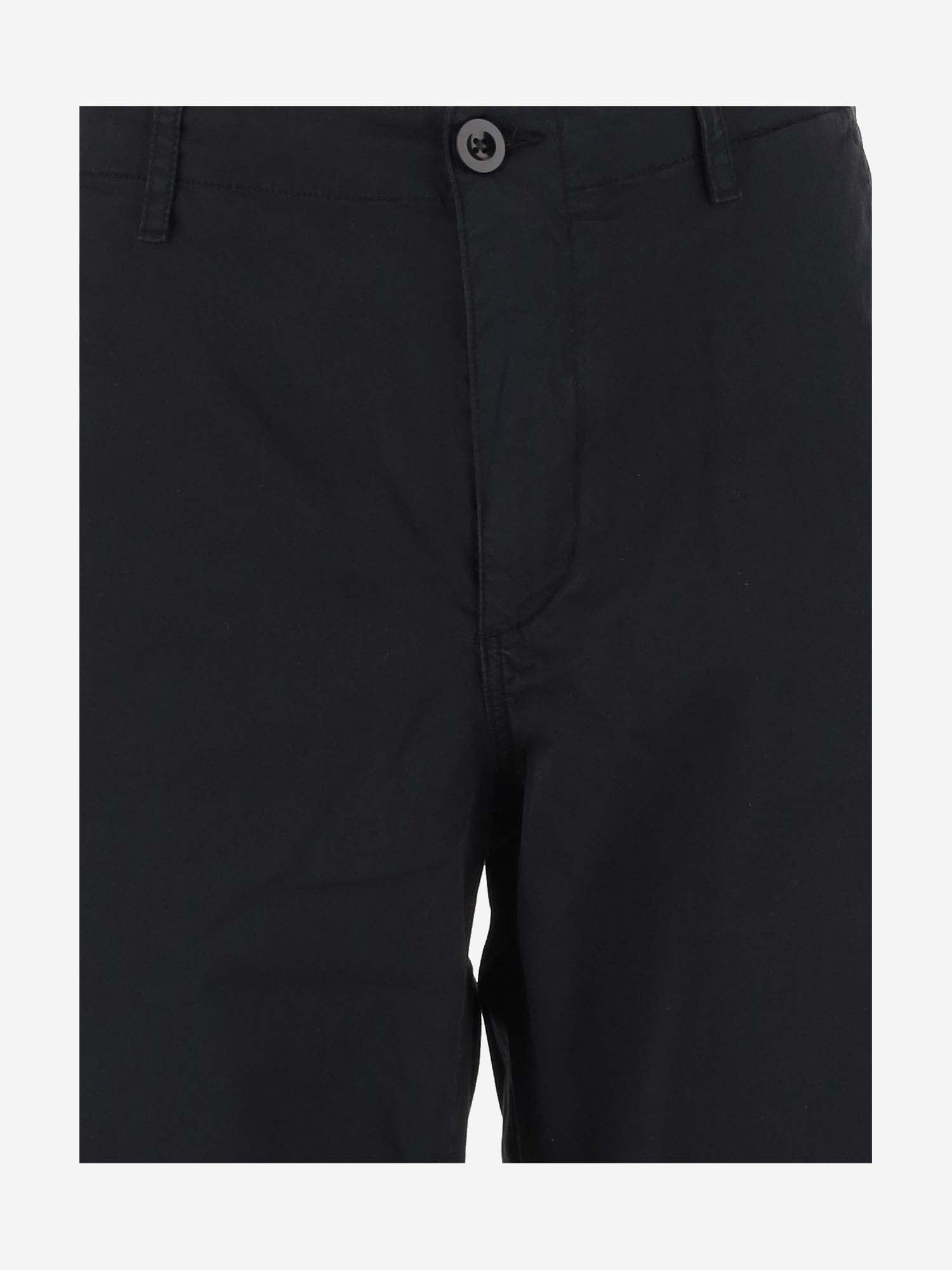 Shop Ten C Stretch Cotton Logo Pants In Black