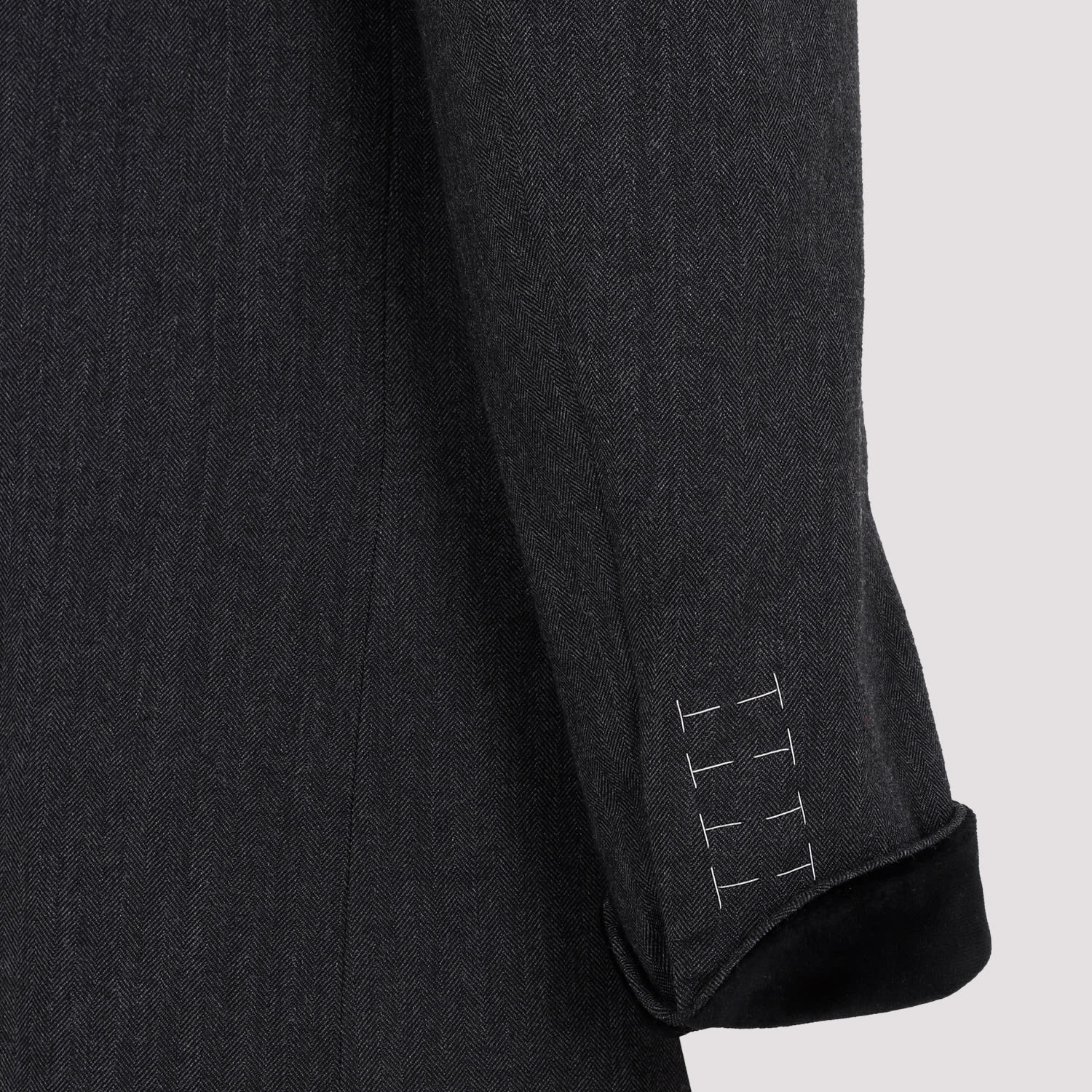 Shop Maison Margiela Wool Jacket In M Charcoal