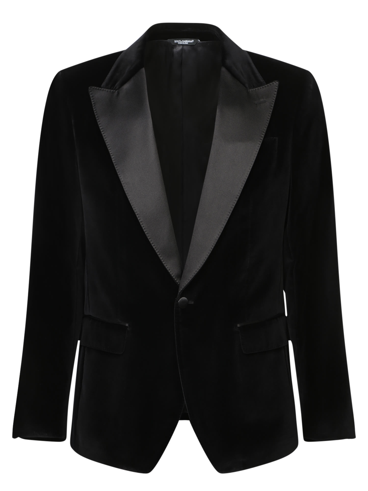 Shop Dolce & Gabbana Black Velvet Jacket