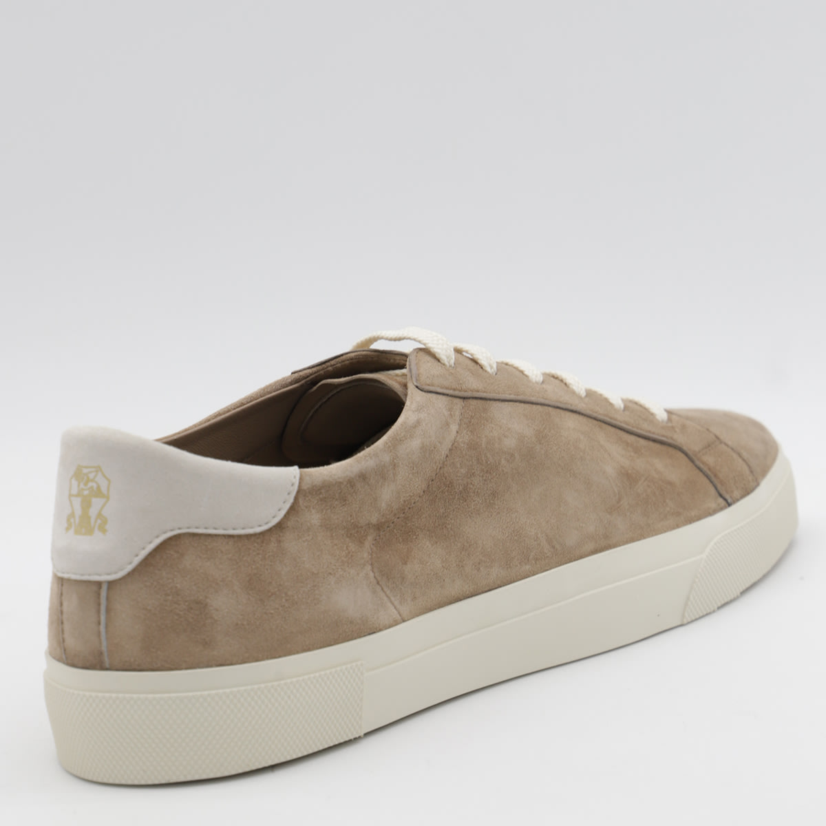 Brunello Cucinelli Leather Sneakers For Comfort In Beige