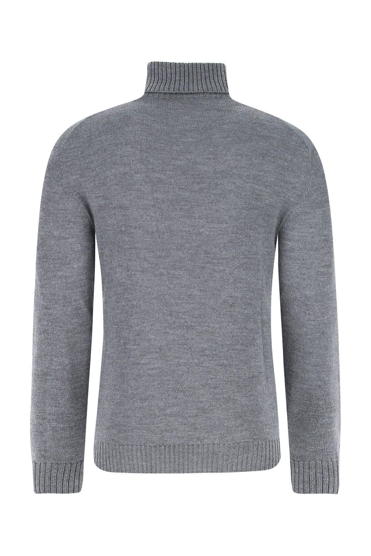 Shop Jil Sander Grey Wool Sweater
