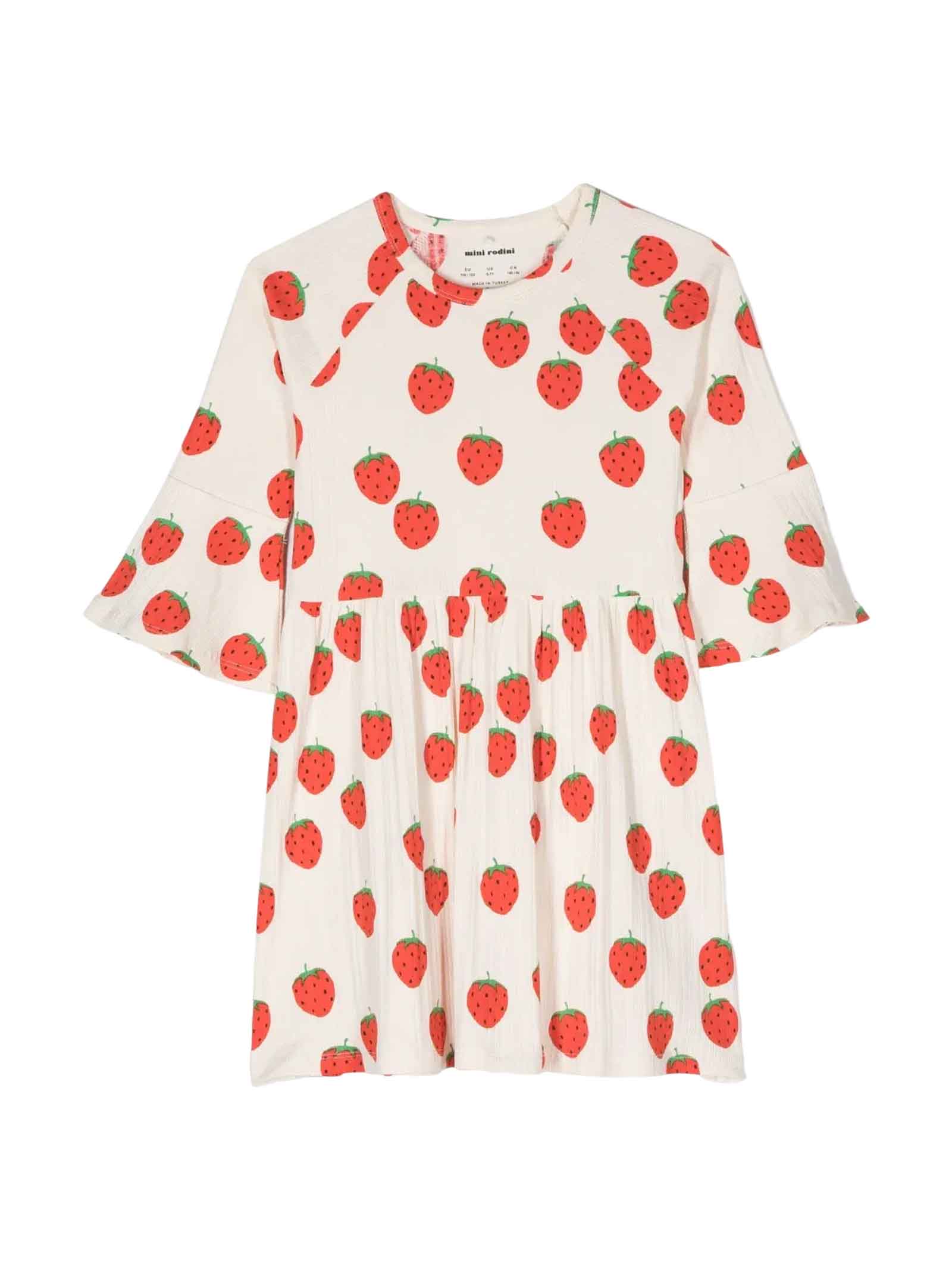 Mini Rodini Kleid Aus Einem Baumwollgemisch In Bianca