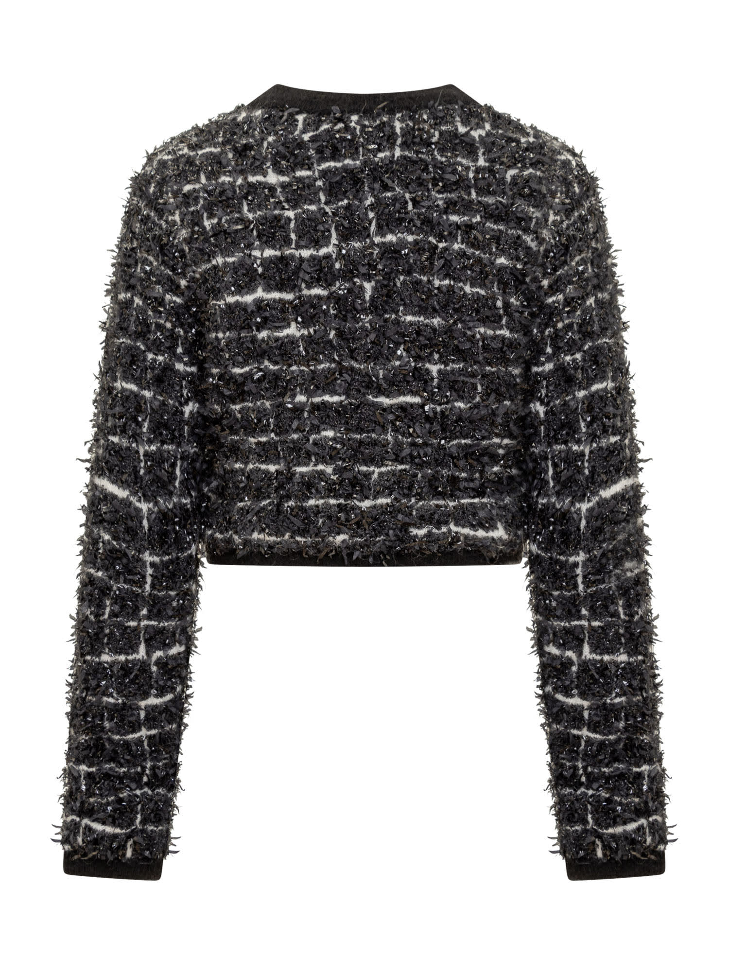 Shop Versace Crewneck Sweater In Nero Bianco