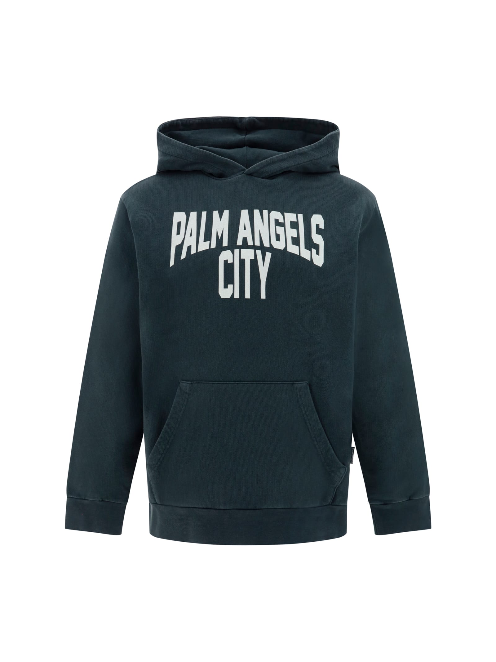 Shop Palm Angels Hoodie In Dark Grey