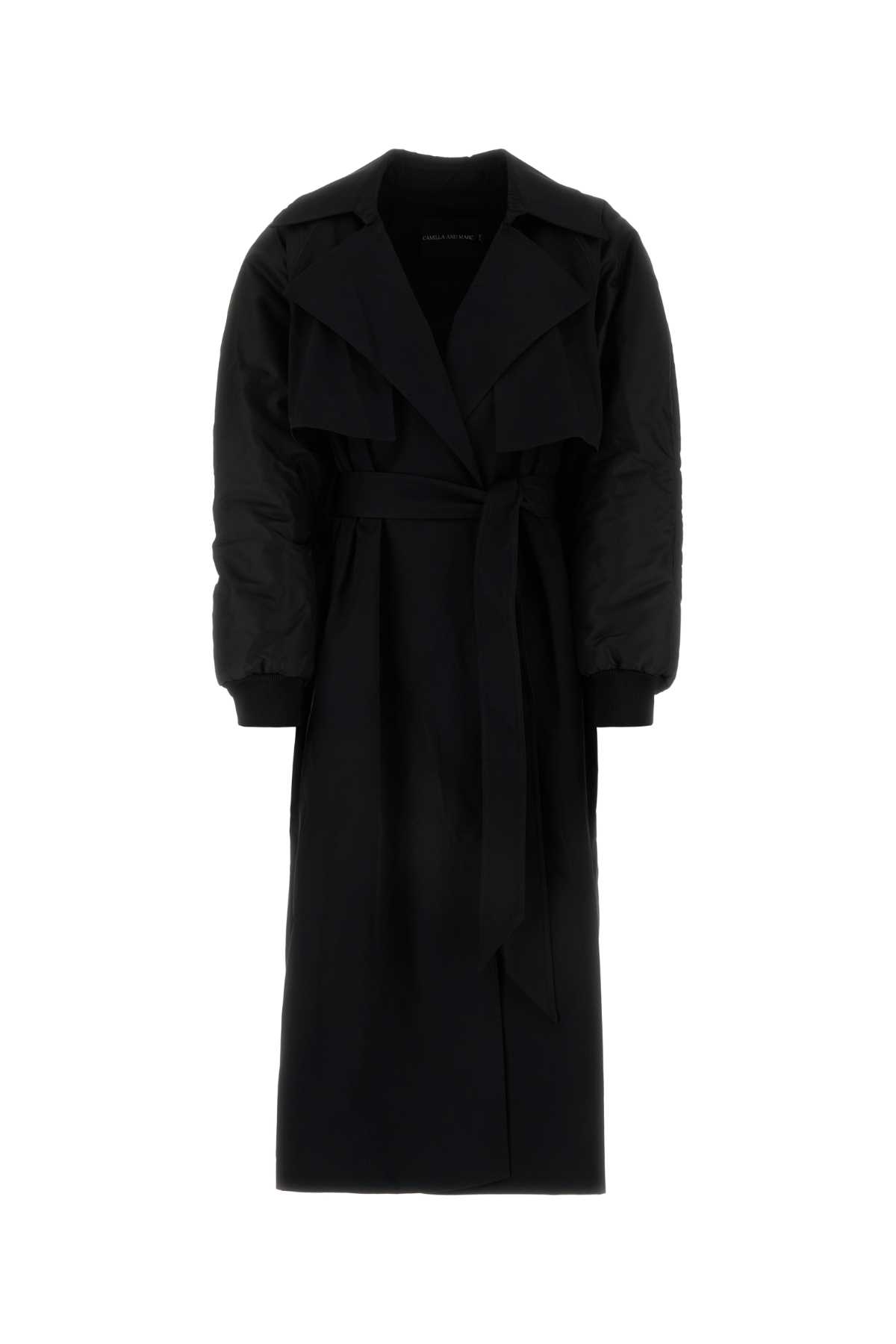 Black Polyester Emmerson Trench Coat