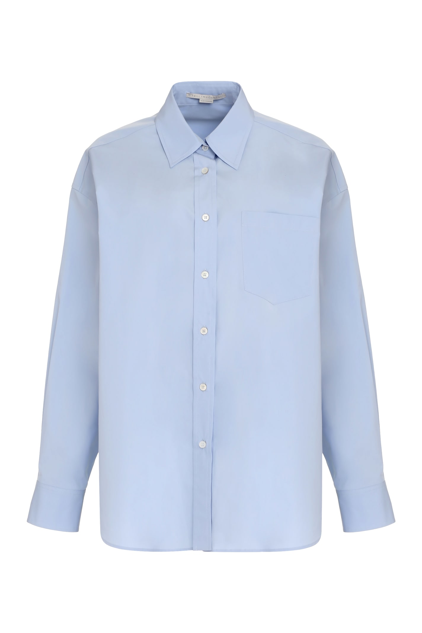 Shop Stella Mccartney Cotton Shirt In Light Blue