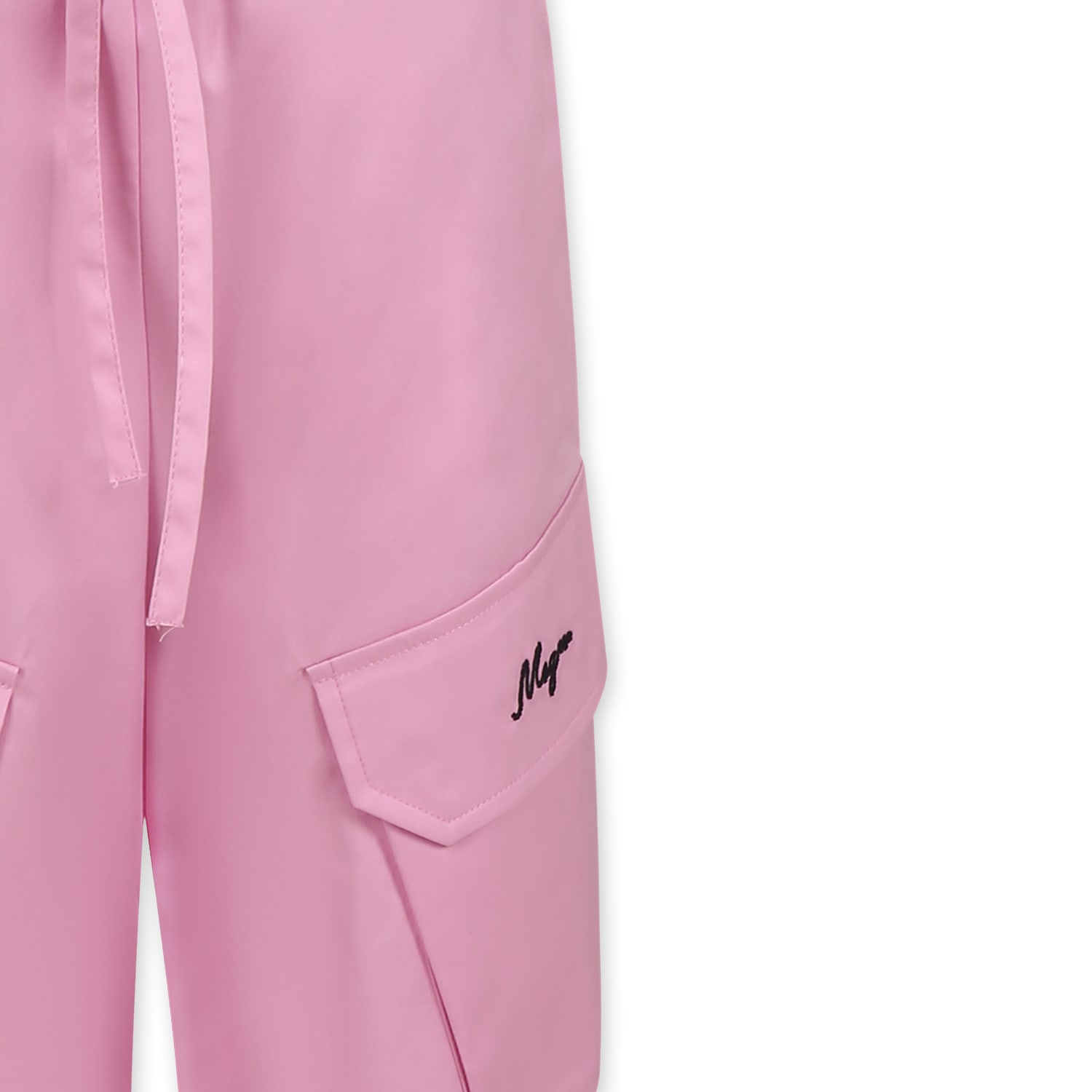 Shop Msgm Pink Trousers For Girl With Logo