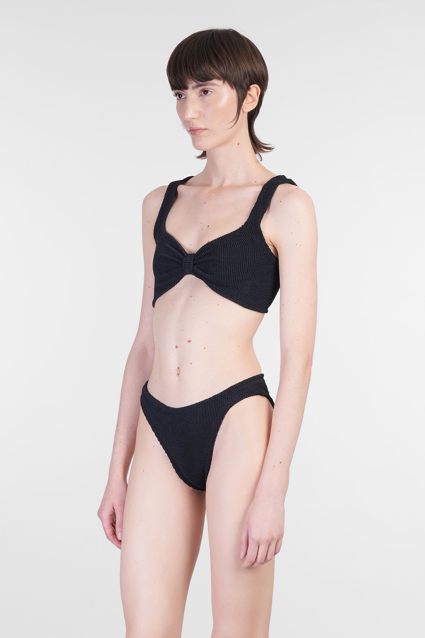 Shop Hunza G Bonnie Bikini Beachwear In Black Polyamide