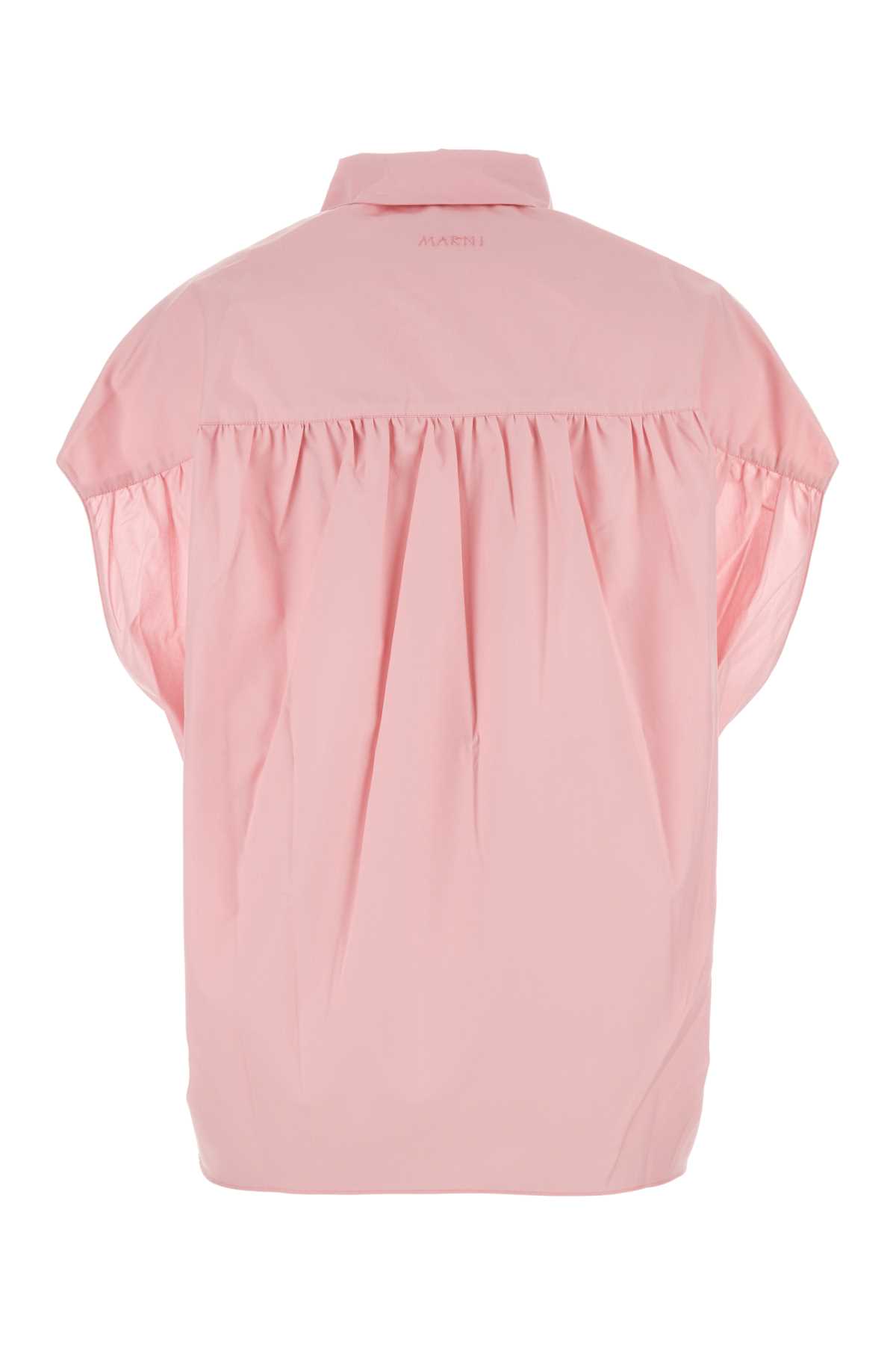 Shop Marni Pink Poplin Shirt In Peony