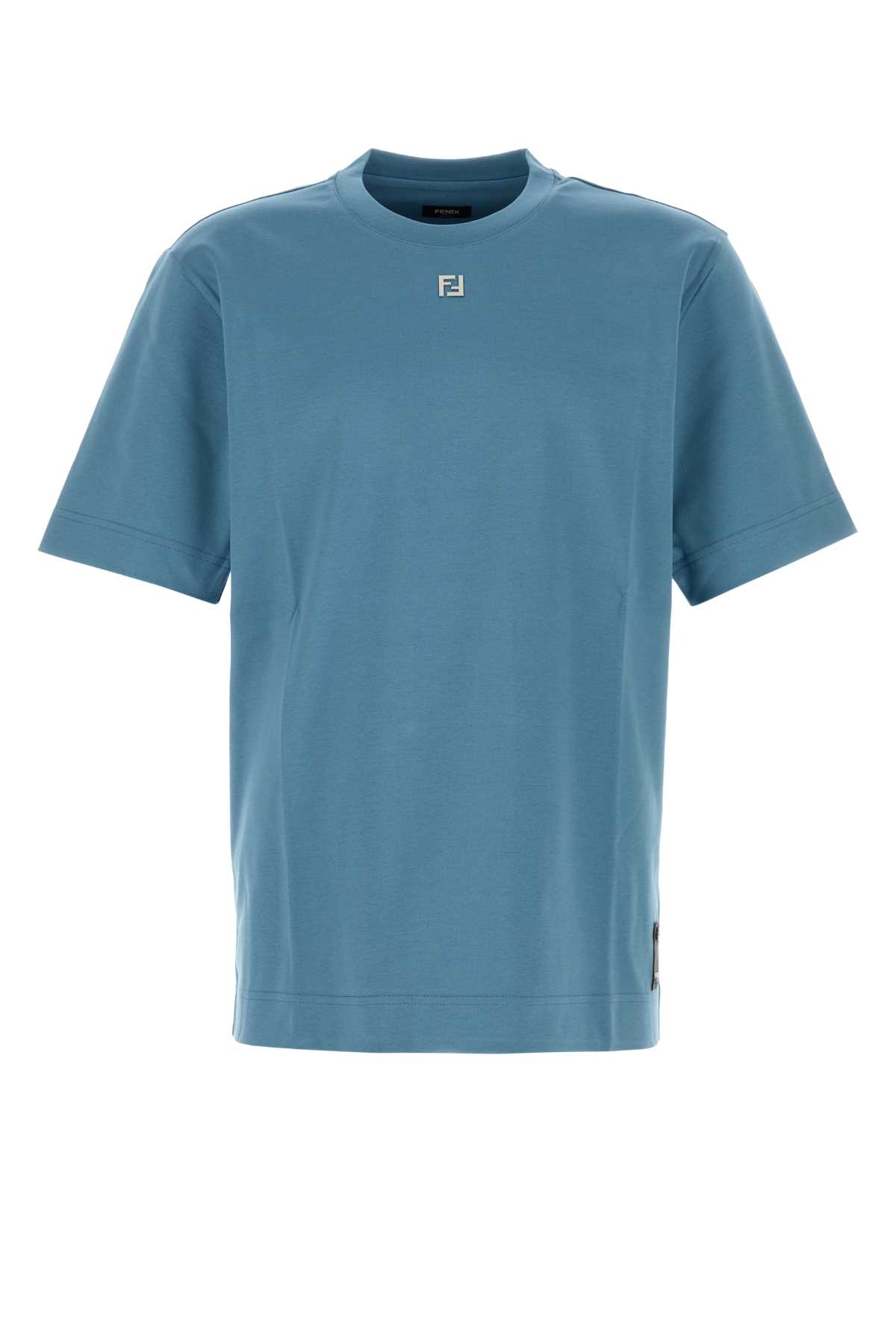 Fendi Air Force Blue Cotton T-shirt