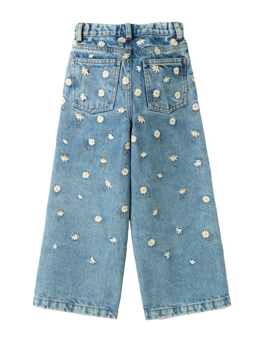 Il Gufo Floral-embroidered Jeans
