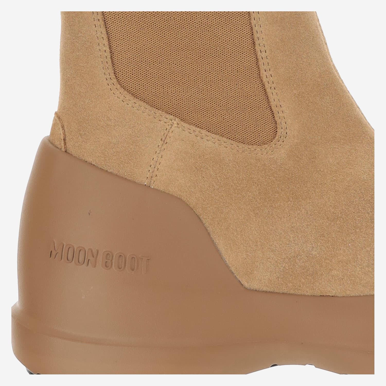 Shop Moon Boot Moon Chelsea Suede Ankle Boot In Beige