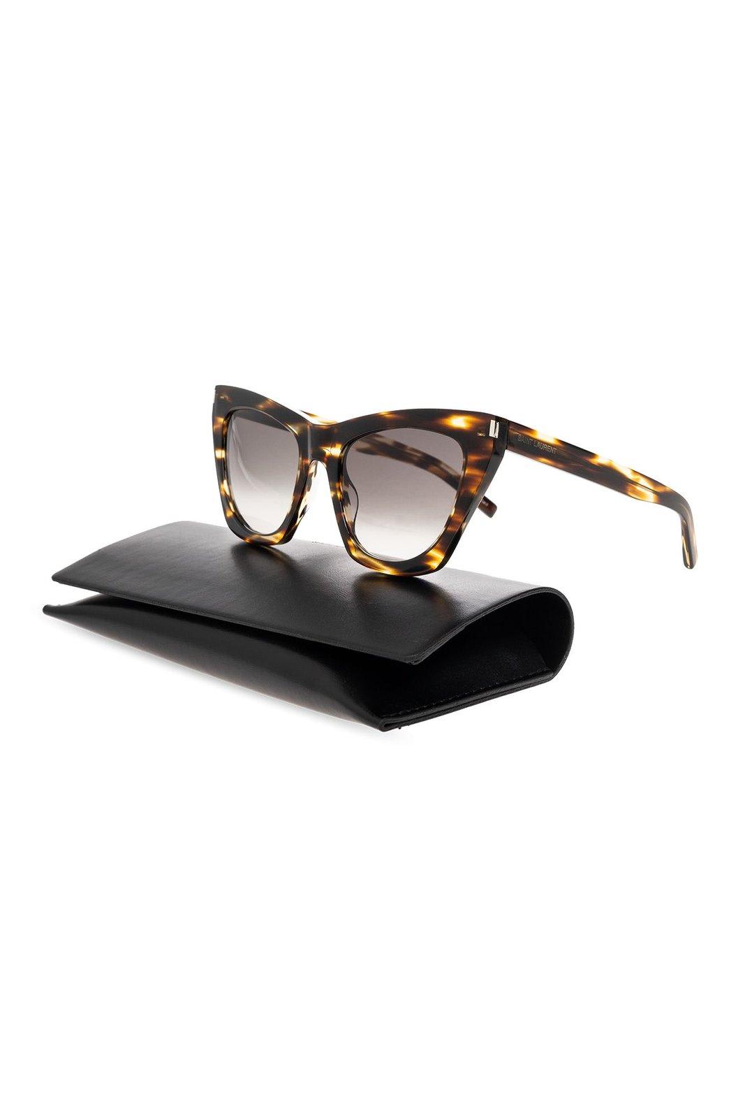 Shop Saint Laurent Sl 214 Kate Cat-eye Sunglasses