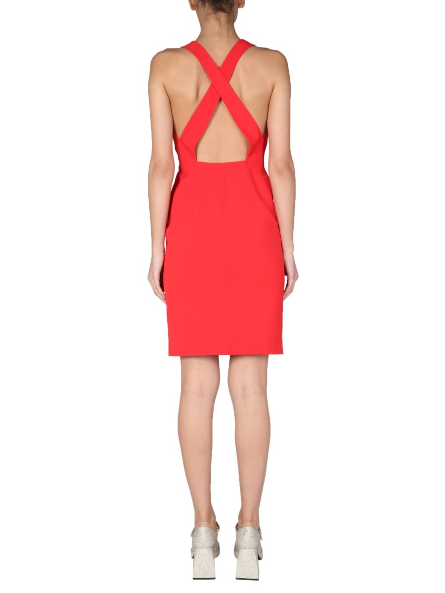 Shop Boutique Moschino Dress With Cut Out Detail In Red