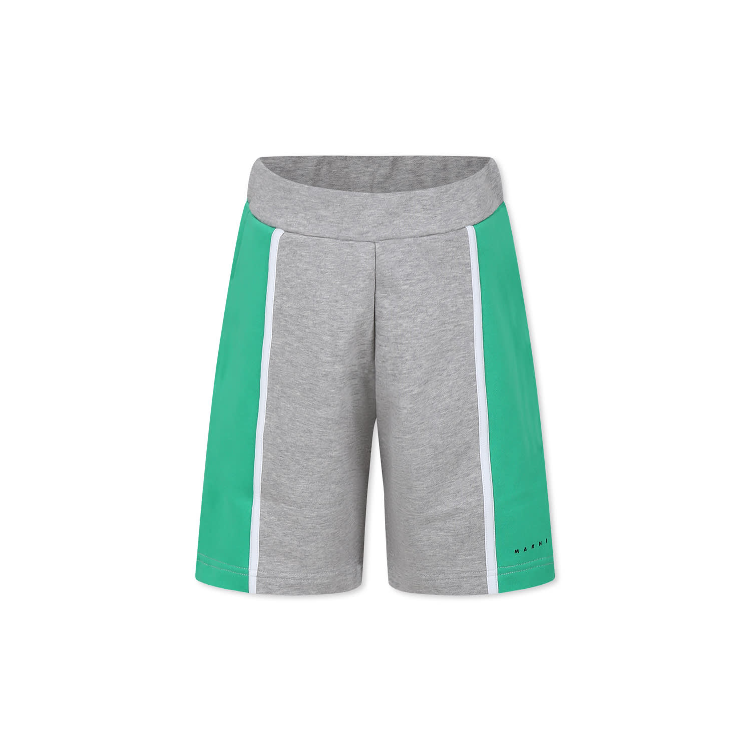 Marni Kids Colourblock Shorts In Grey