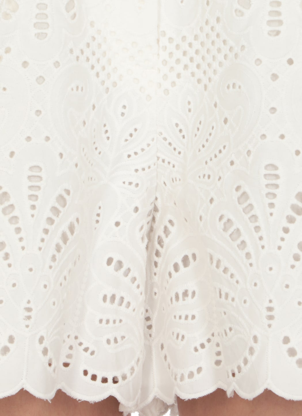 Shop Self-portrait Cotton Embroidered Short In White