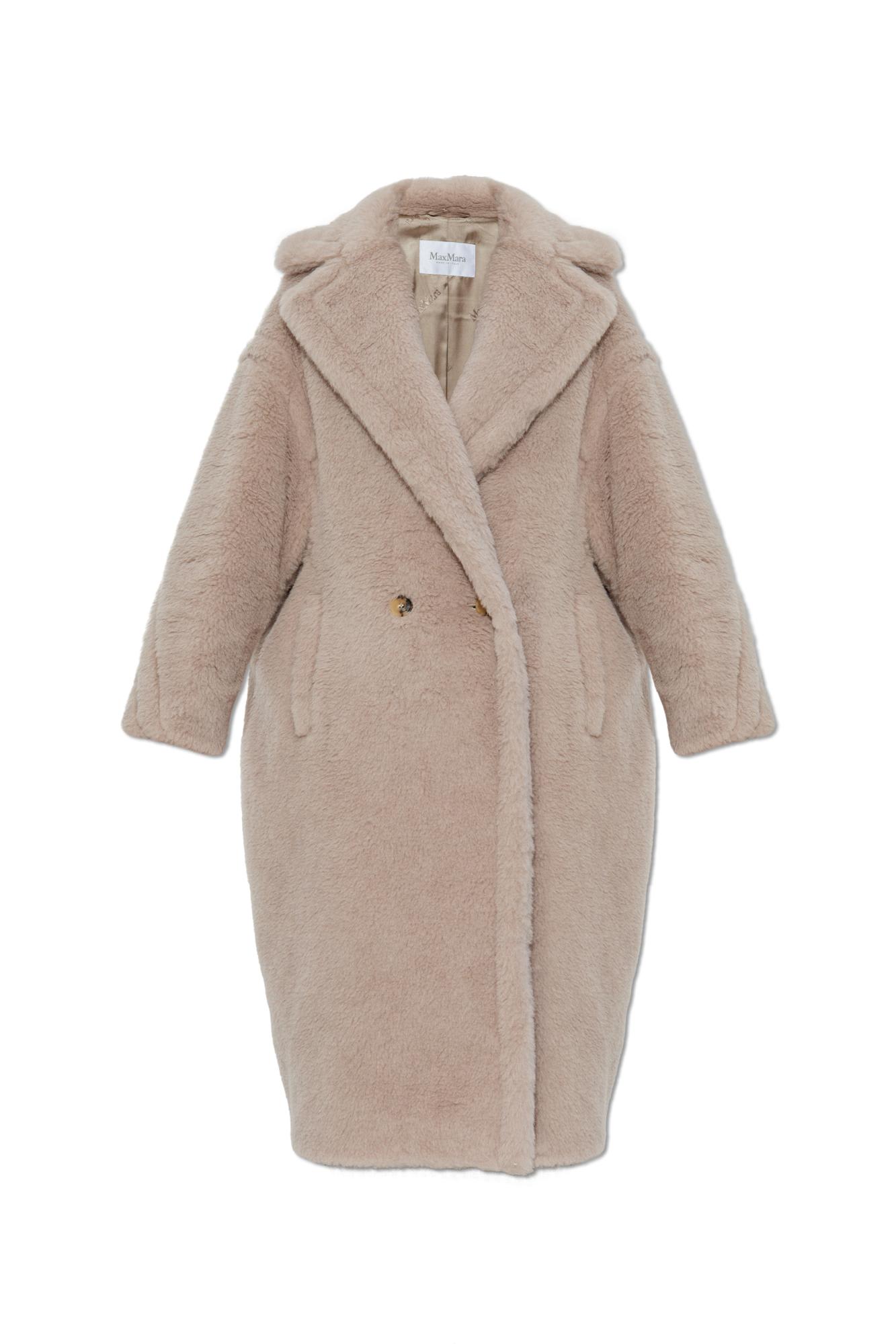 Max Mara Wool Coat Tedgirl In Neutral