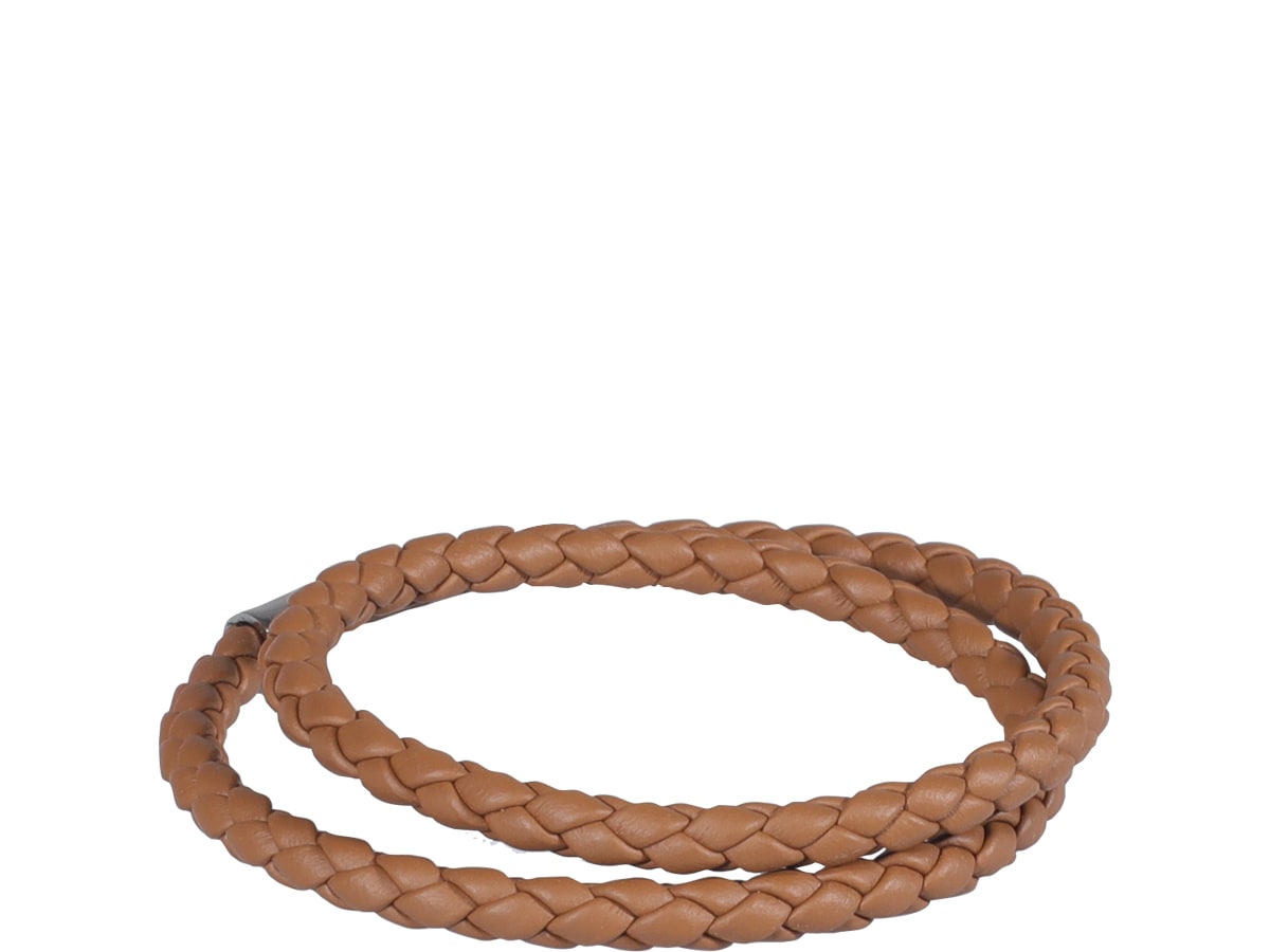 Shop Tod's Mycolors Leather Bracelet In Brown