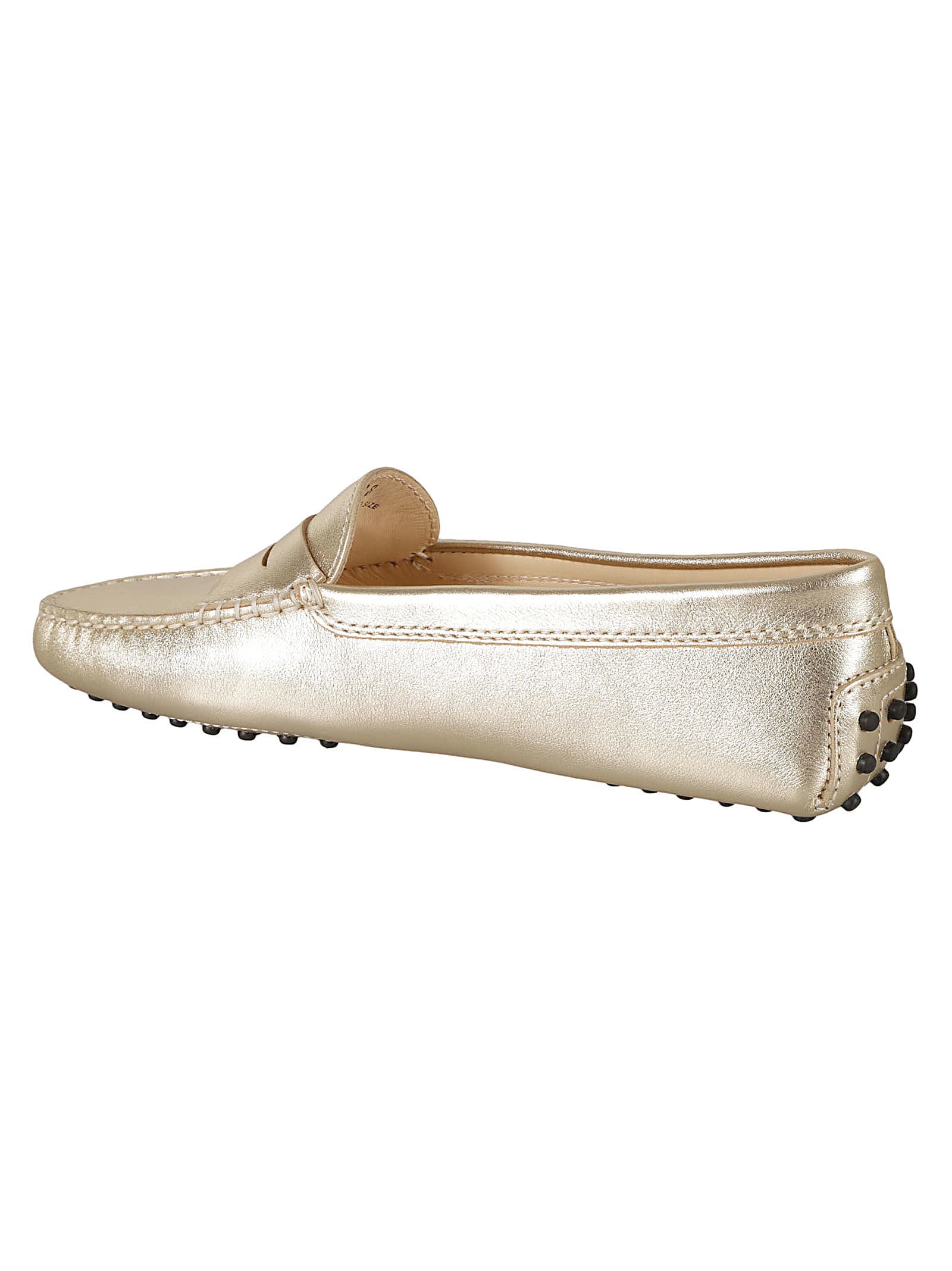 Tod's Leather Gommino Driving Shoes In Grey