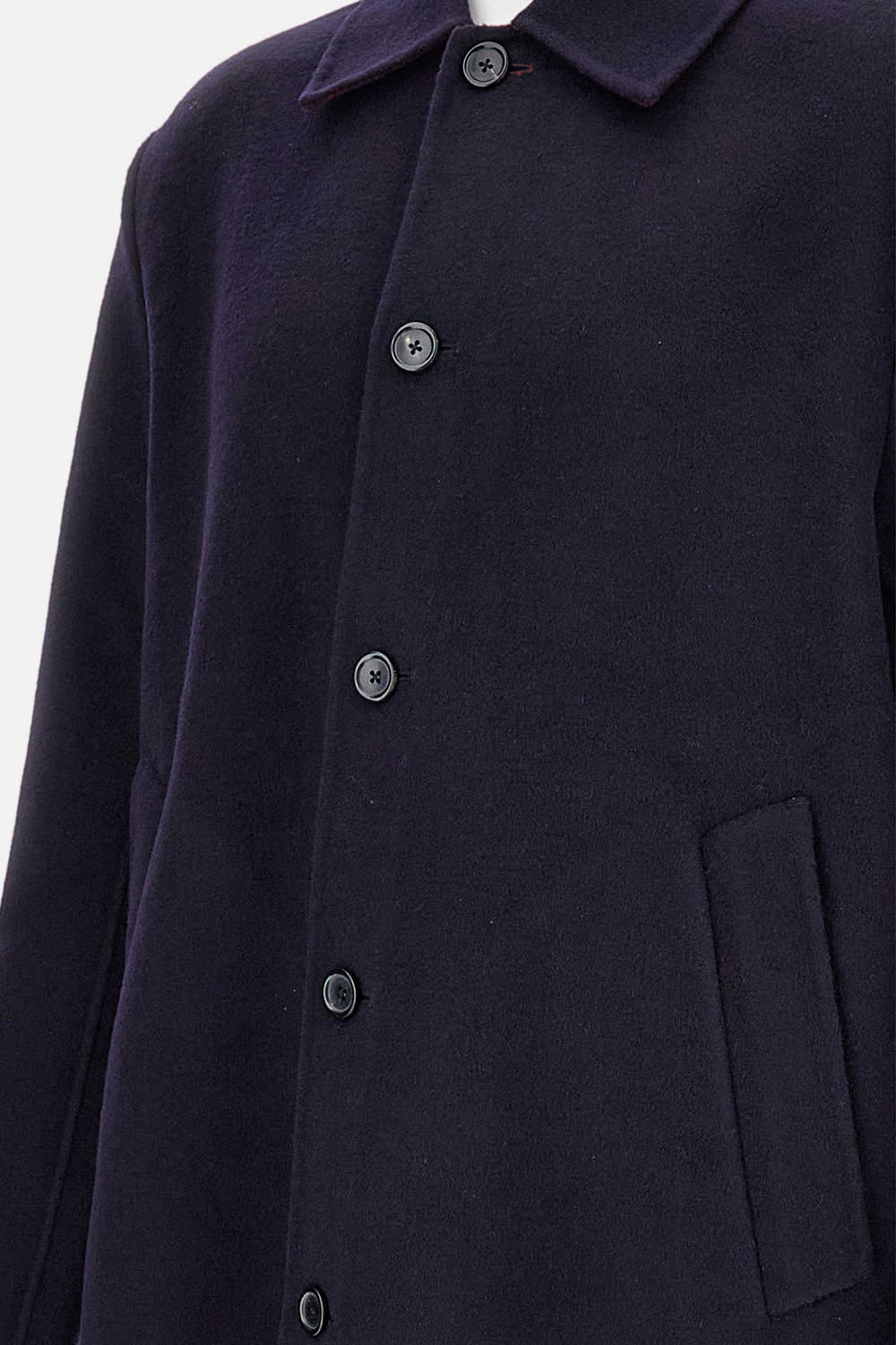 Paul Smith Double-face Buttoned Coat In Blue