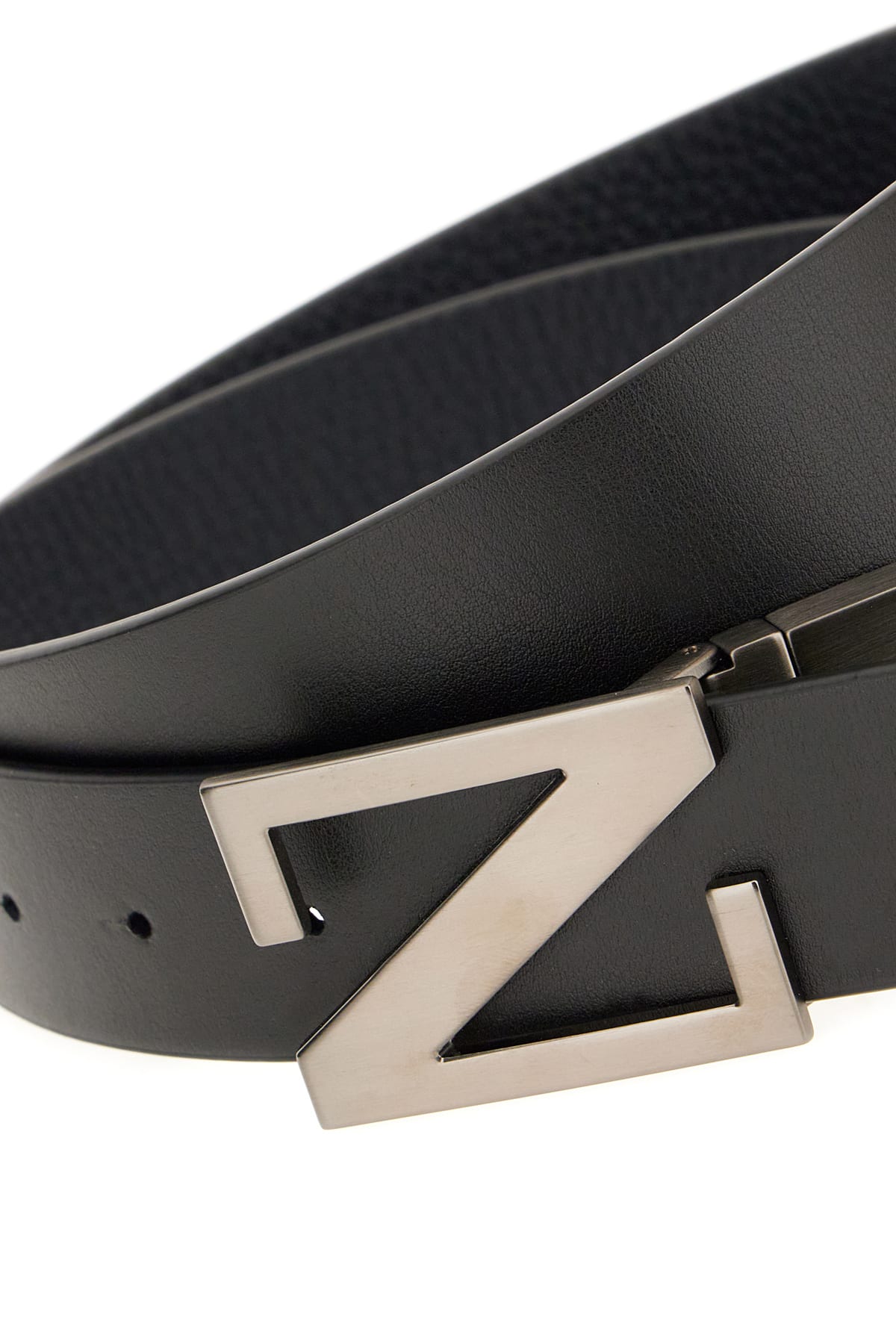 Zegna Adjustable Buckle Textured Belt