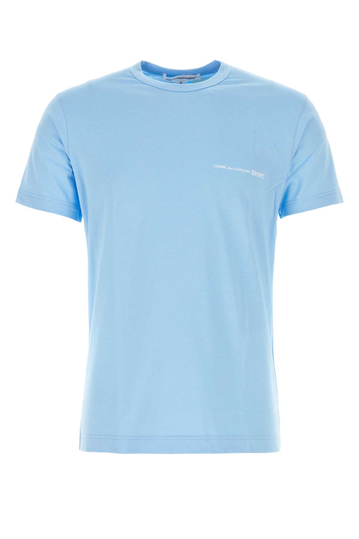 Shop Comme Des Garçons Light Blue Cotton T-shirt