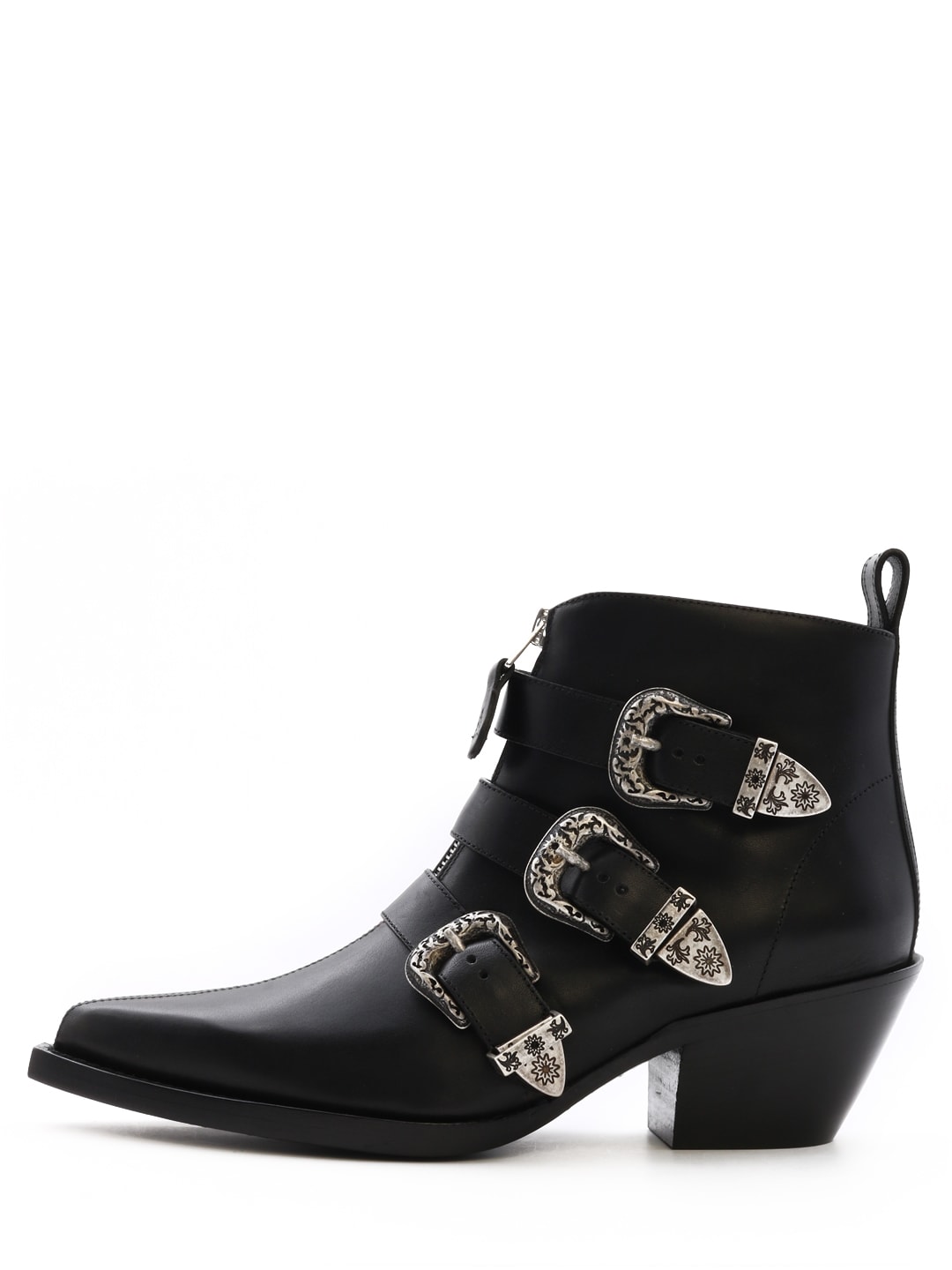 three buckle ankle boots