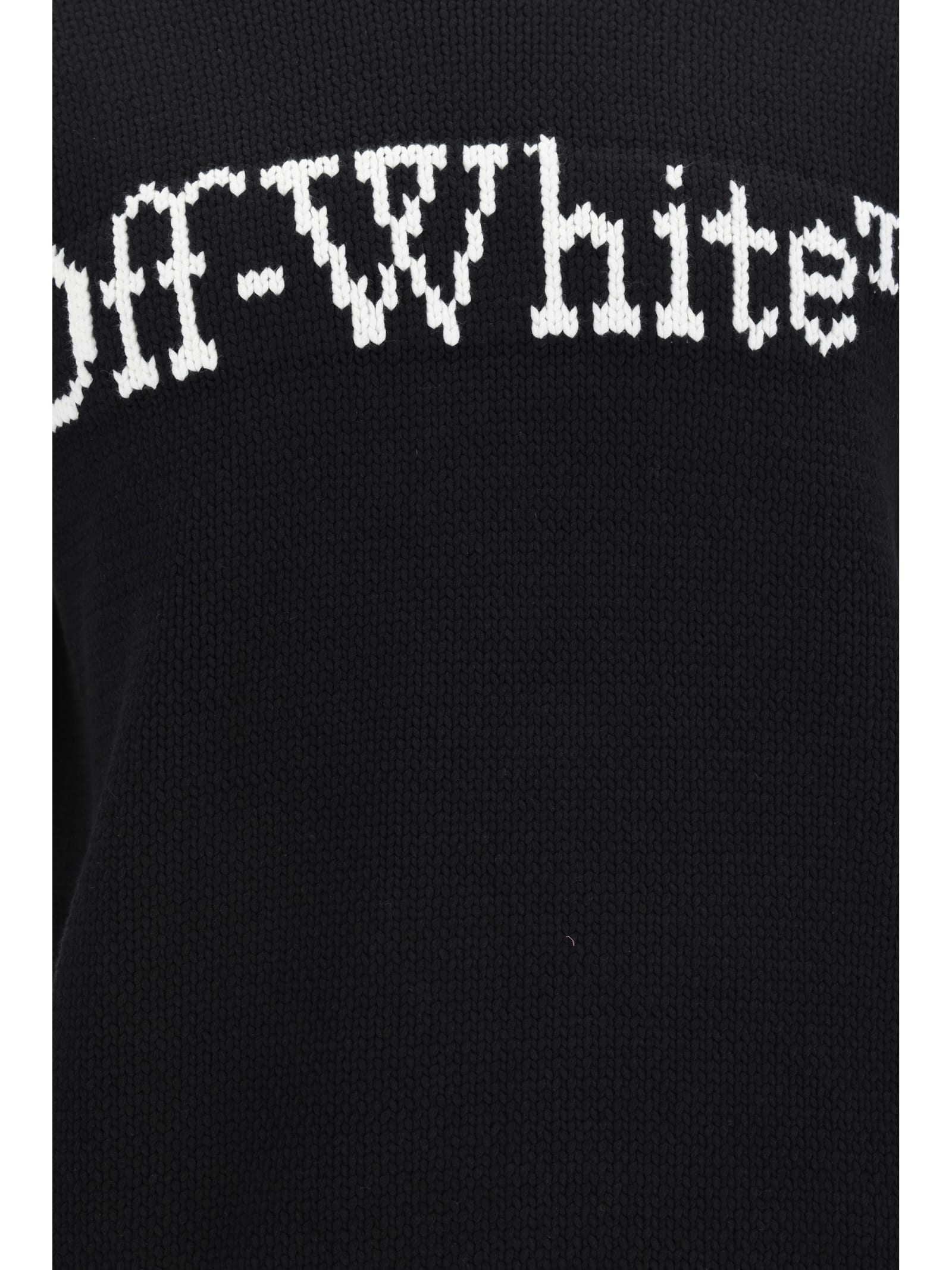 Shop Off-white Sweater In Black White