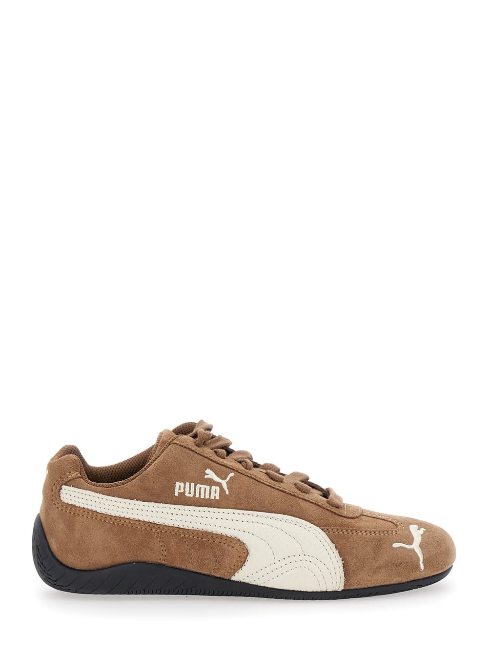 Shop Puma Speedcat Archive Brown Sneakers With Side Logo In Suede Unisex
