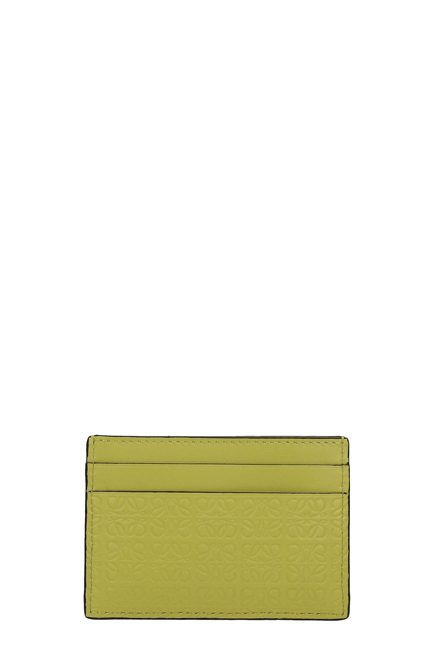 Loewe Repeat Plain Wallet In Yellow Leather
