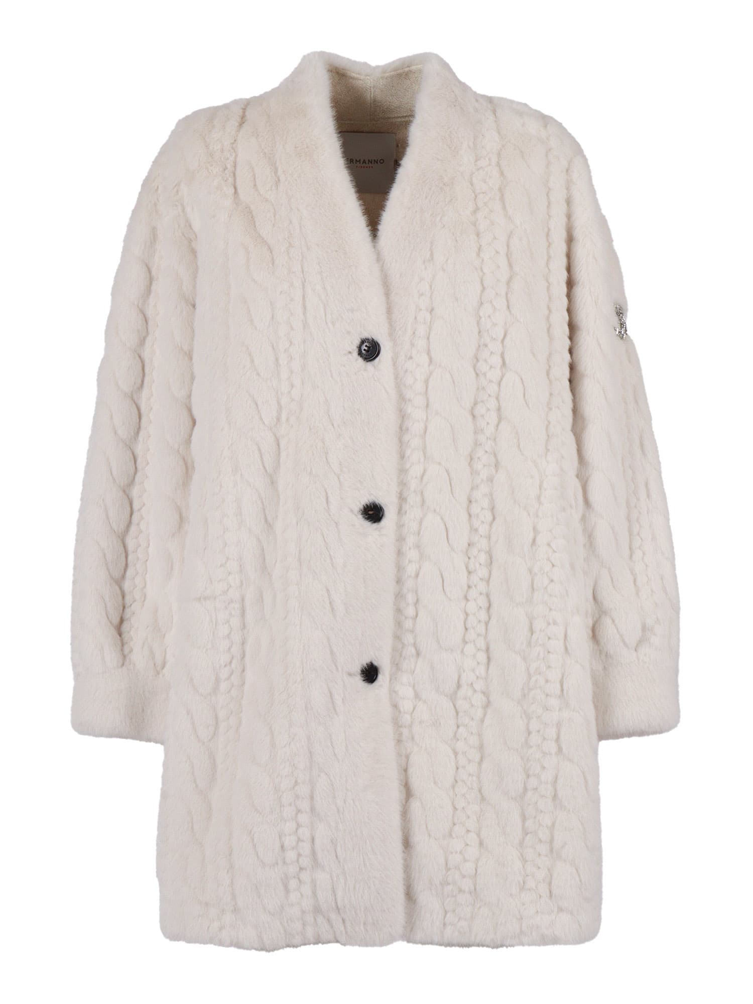 Ermanno Ermanno Scervino Coat In Neutral