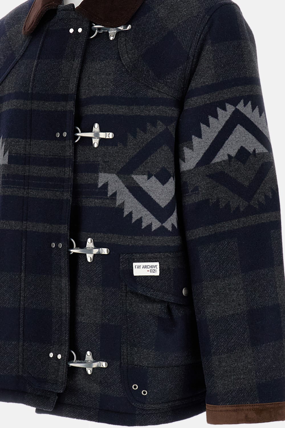 Fay Archived Jacket With 4 Hooks In Blue