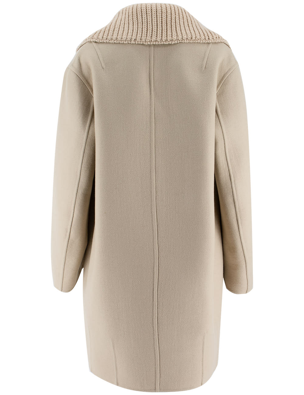 Shop Ermanno Scervino Coat In Oyster Gray Corda