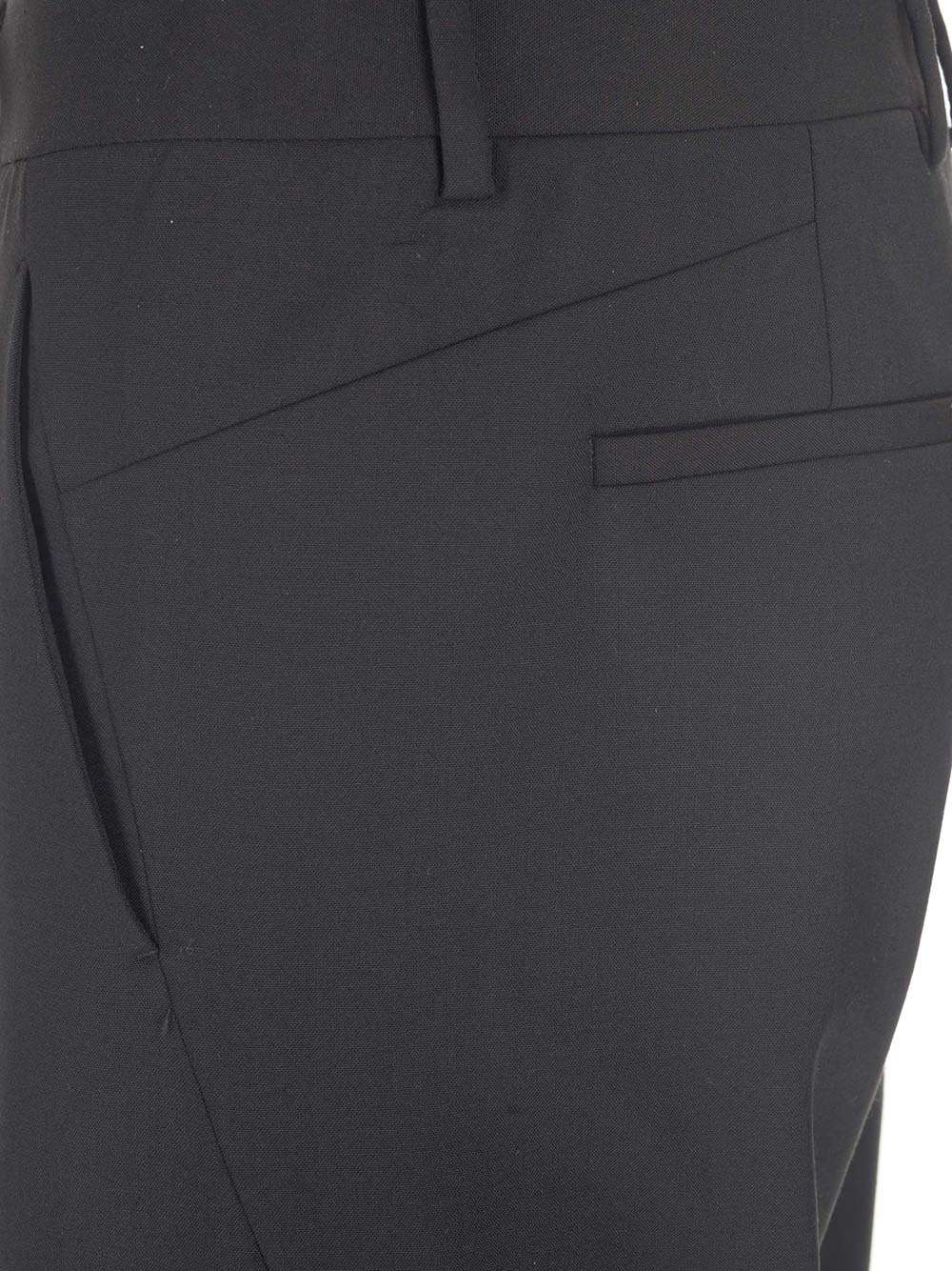 Shop Off-white Trousers In Black Wool