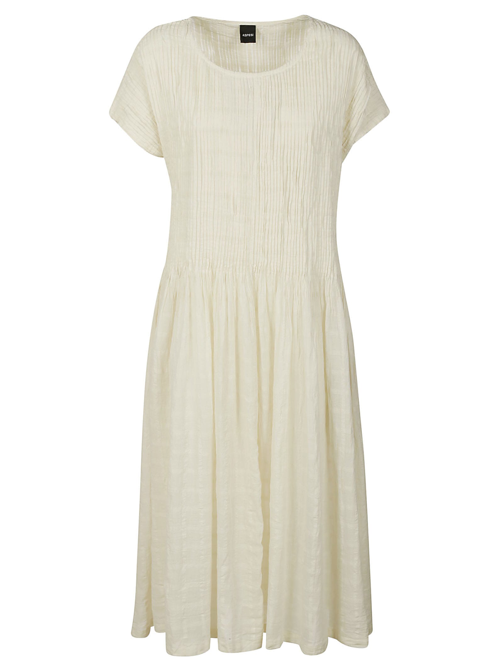 Aspesi Short Sleeve Pleated Dress