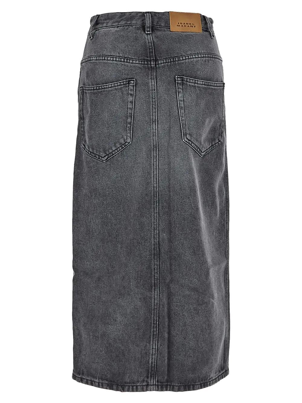 Shop Isabel Marant Tilauria Skirt In Grey