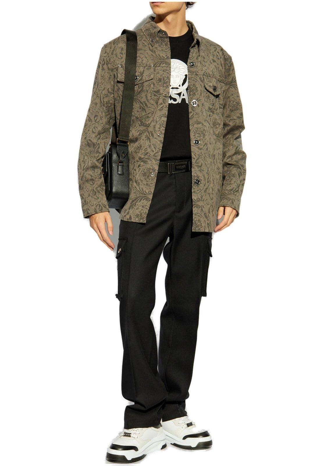 VERSACE BAROCCO JACQUARD LONG-SLEEVED OVERSHIRT