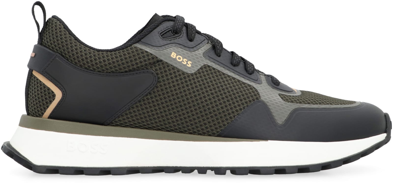 Shop Hugo Boss Fabric Low-top Sneakers In Green