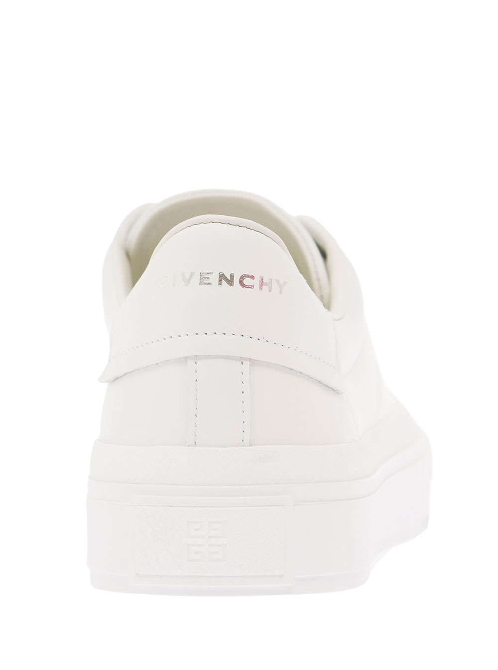 Shop Givenchy Womans City Sport White Leather Sneakers